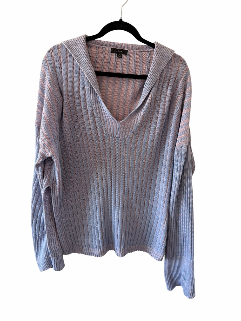 J Crew Relaxed cotton-linen blend collared sweater size xl